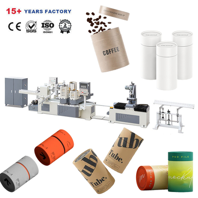 Custom Eco Friendly Food Cardboard Cosmetic Machine Round Tube Kraft Paper Packaging Boxes Making Machine