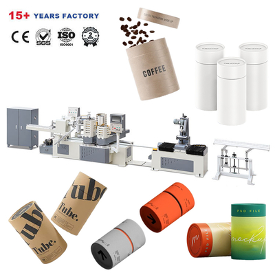 Customized Composite Paper Cans Making Machine Foil Liner Airtight Dried Fruits/Coffee Paper Can Food Packaging Machine