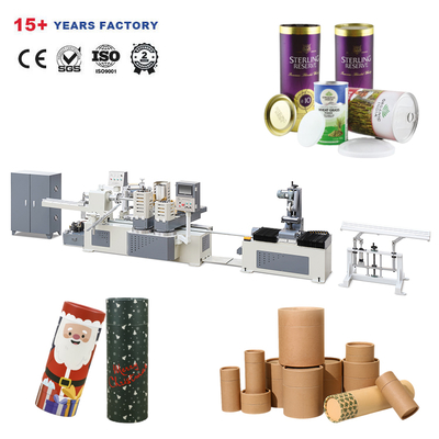Energy Saving Smart Servo Food Grade Production EOE Composite Can Making Machine Round Paper Can Machine with Touch Screen